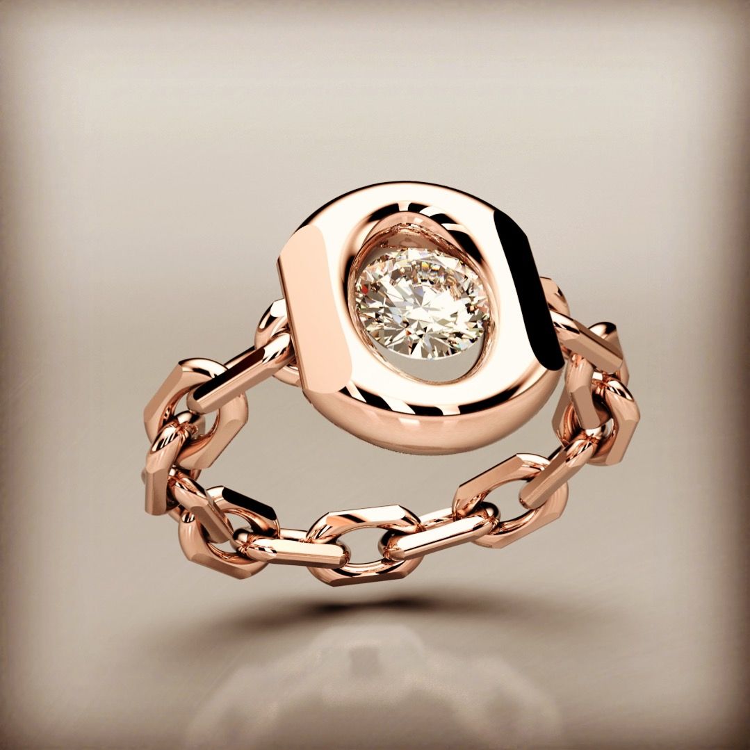 Exotic Chain Zirconia Ring