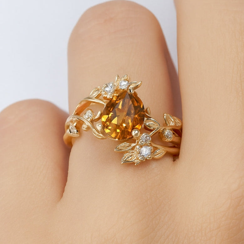 Pear Daisy Bridal Set