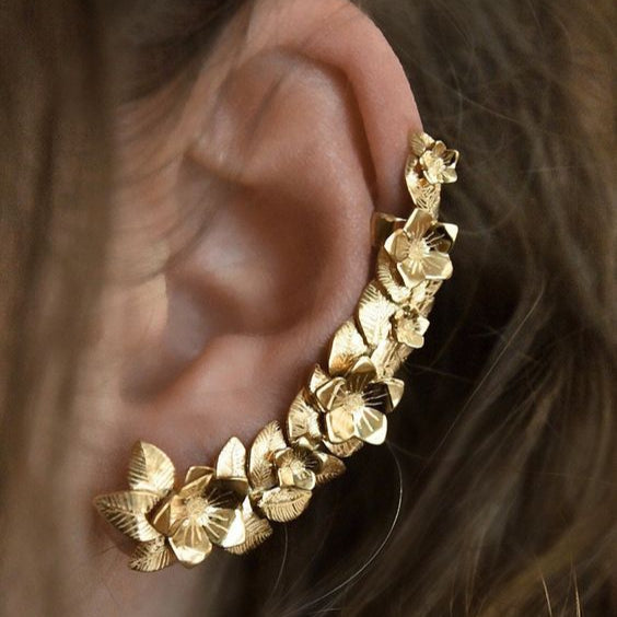 Golden Flower Trail Earrings