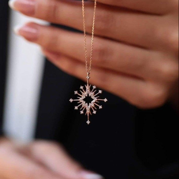 Bright Snowflake Necklace