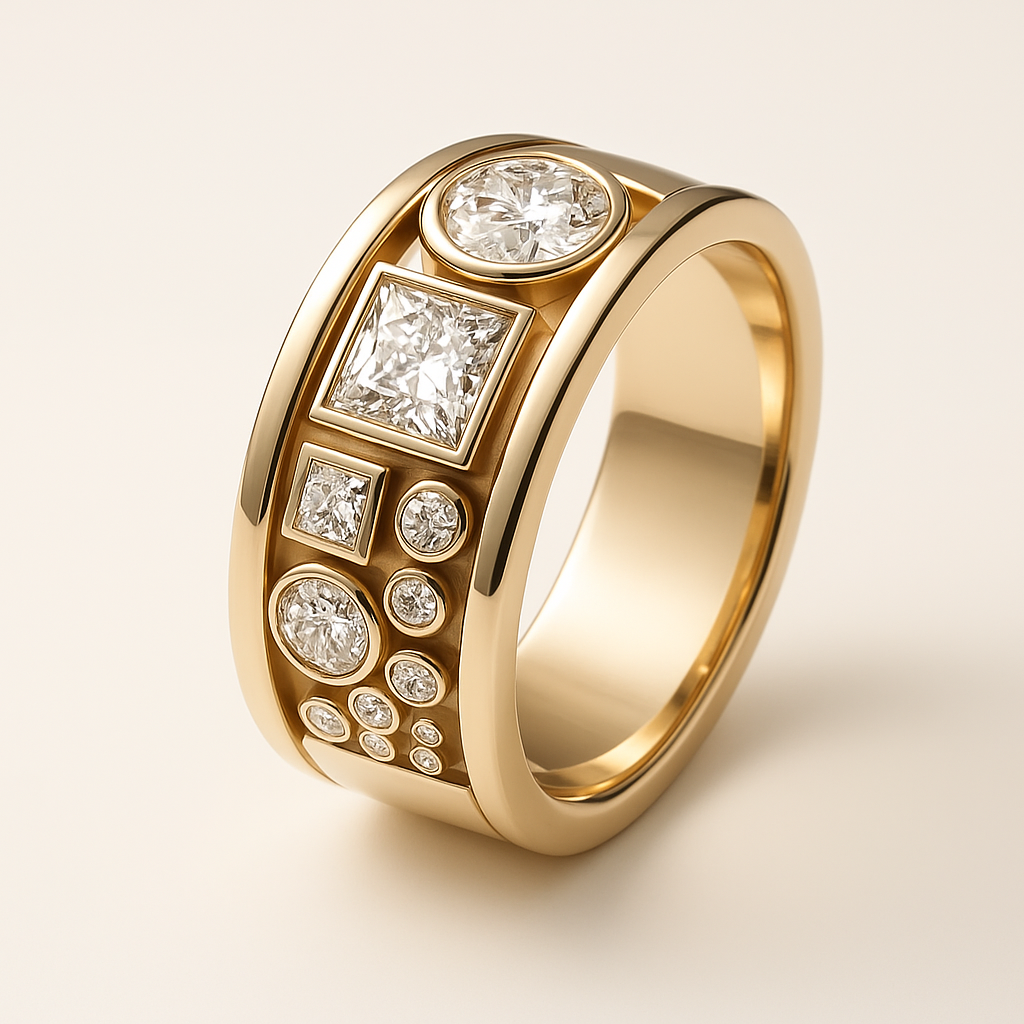 Vintage Gold Zirconia Ring