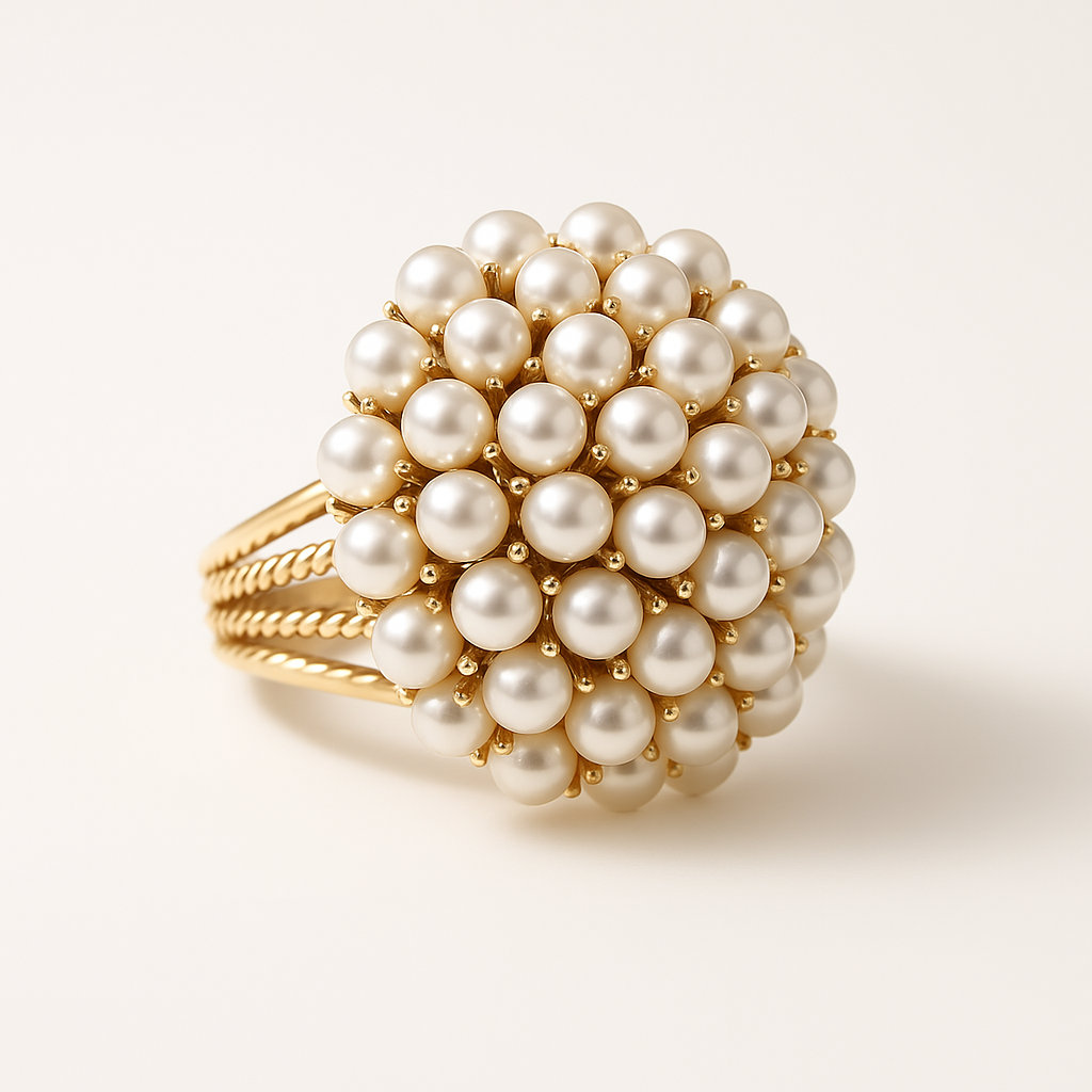 Inlaid Pearls Ring