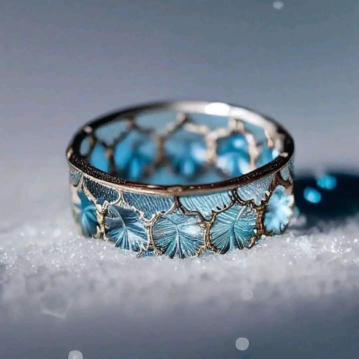 Exotic Blue Glass Ring