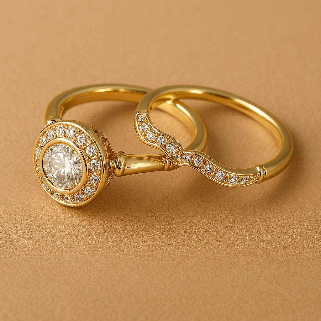 Pisces — Graceful Union Ring Set