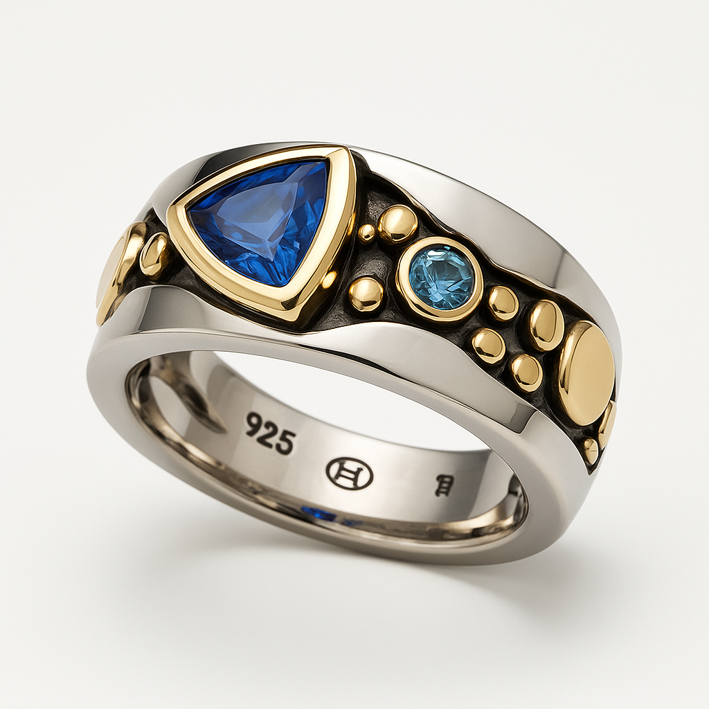 Vintage Blue Crystal Ring