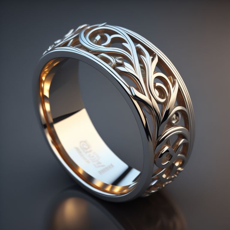 Exotic Ivy Silvered Ring