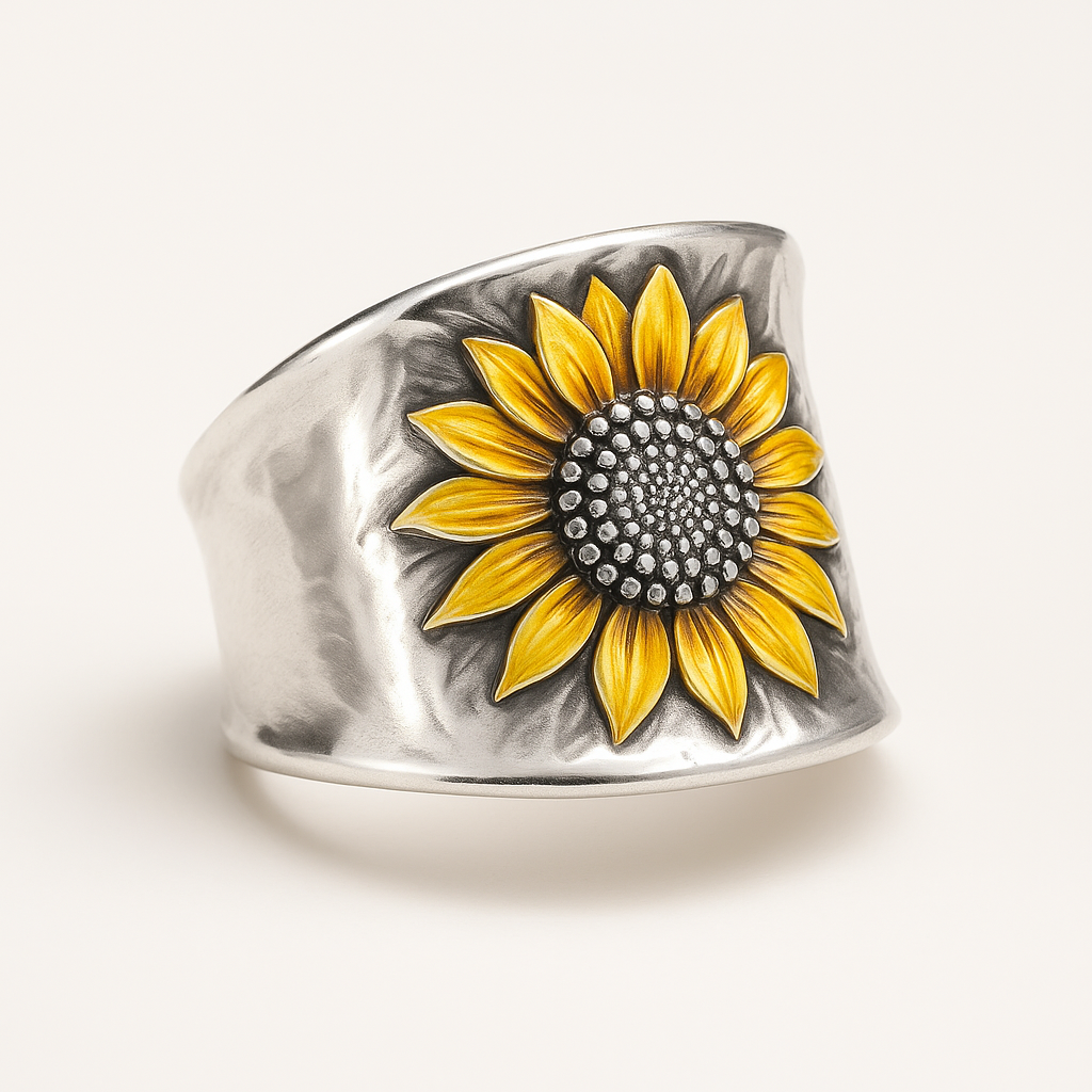 Sunflower Trail Silver Ring