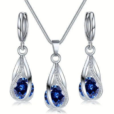 Elegant Zelira Fontaine Pearl and Crystal Jewelry Set - Necklace and Earrings