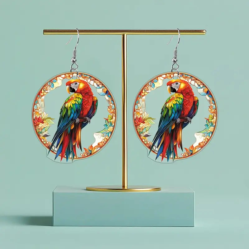 Colorful Parrot Earrings