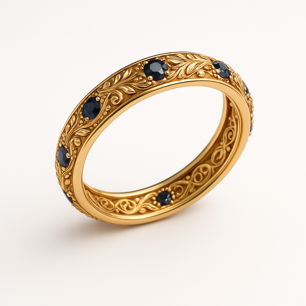 Exotic Fine Blue Zirconia Leaf Ring