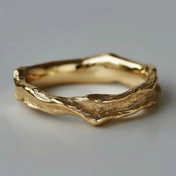 Vintage Forged Gold Ring