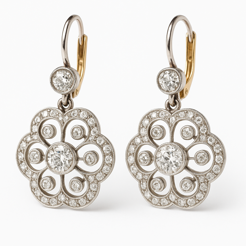 Vintage Crystal Mandala Earrings