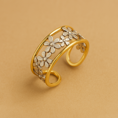 Irregular Hollow Daisy Ring