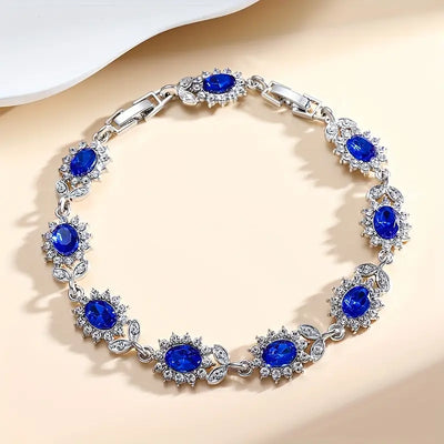 Iridessa "Bluevain" Elegant Sterling Silver Bracelet for Women