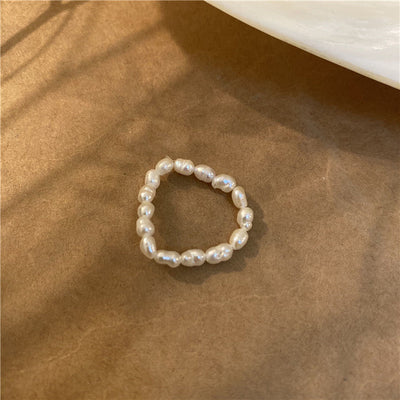 Adjustable Elegant Pearl & Zirconia Ring