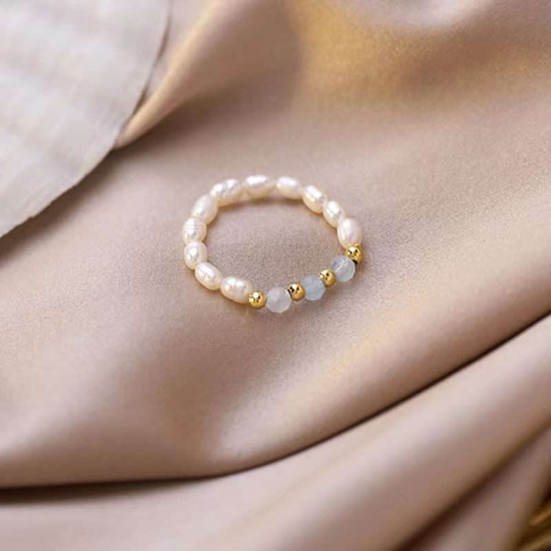 Adjustable Elegant Pearl & Zirconia Ring