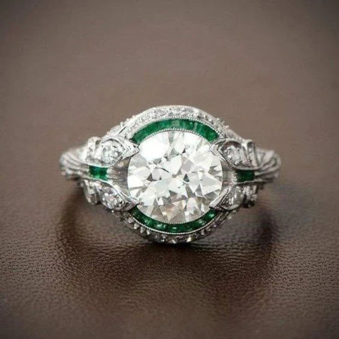 Green Bright Rounded Ring