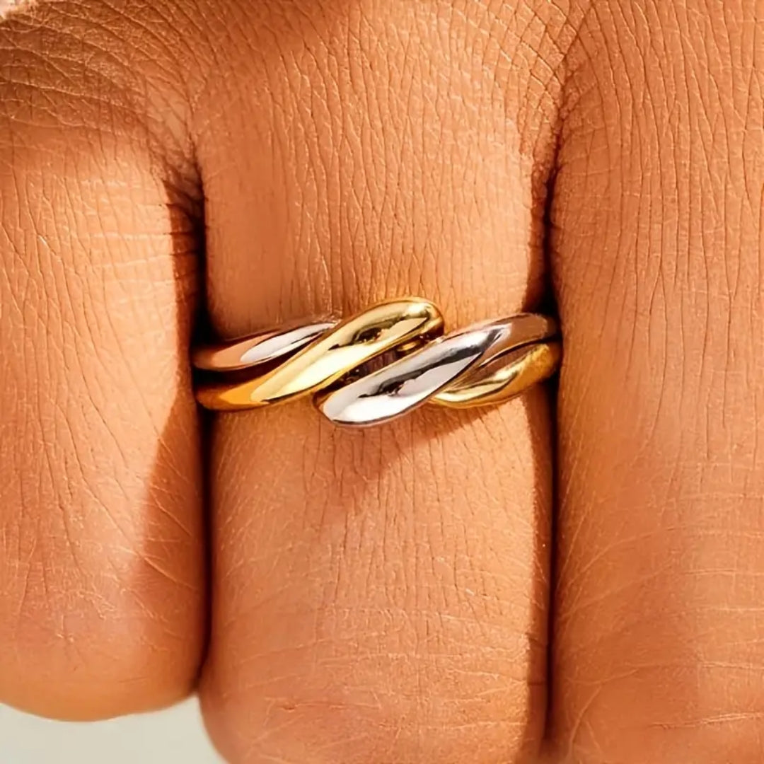 Gold & Silver Braided Fine Ring