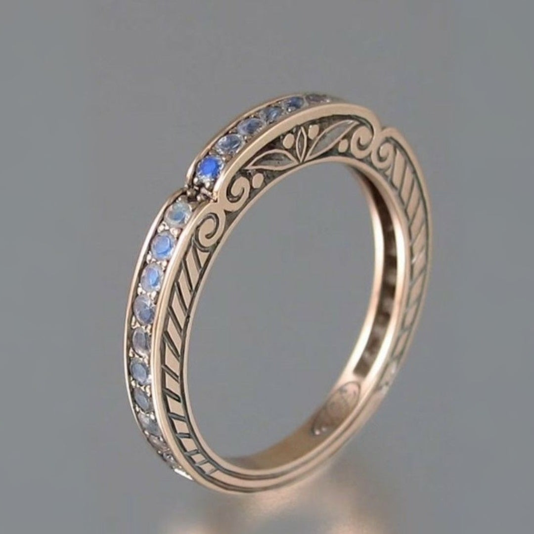 Exotic Inlaid Sky Stone Ring