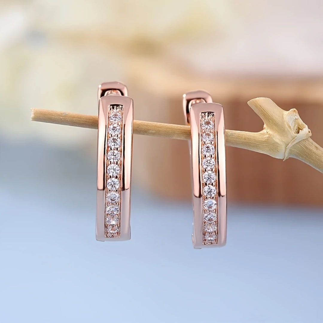 Rose Bright Hoop Earrings