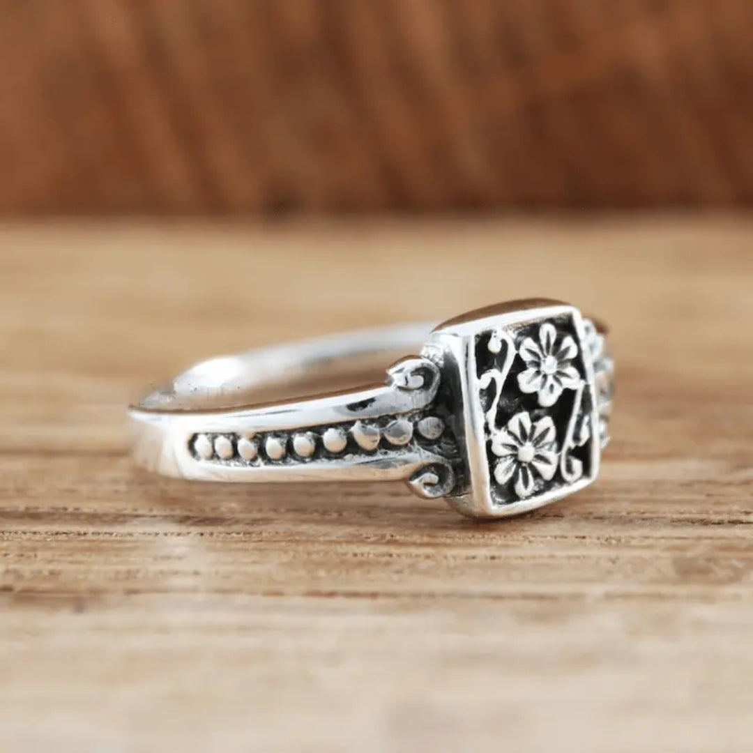 Square Flower Ring