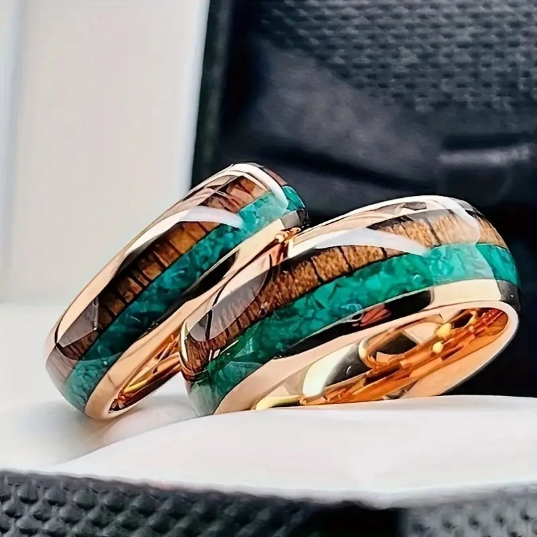 Turquoise Trail Gold Ring