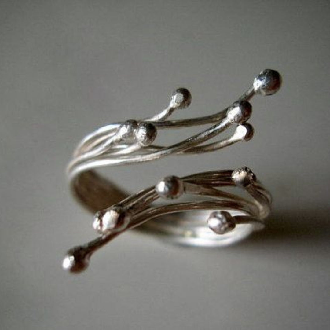 Vintage Silver Seeds Ring