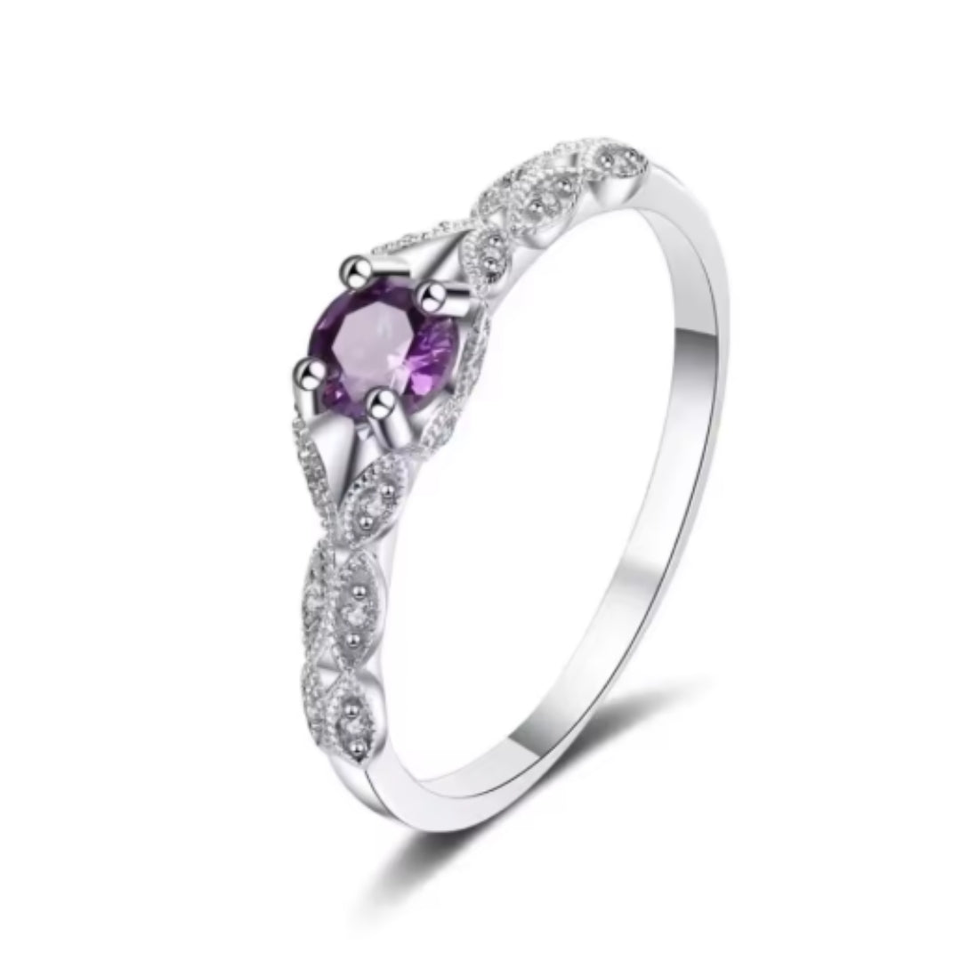 Purple Crystalline Ring