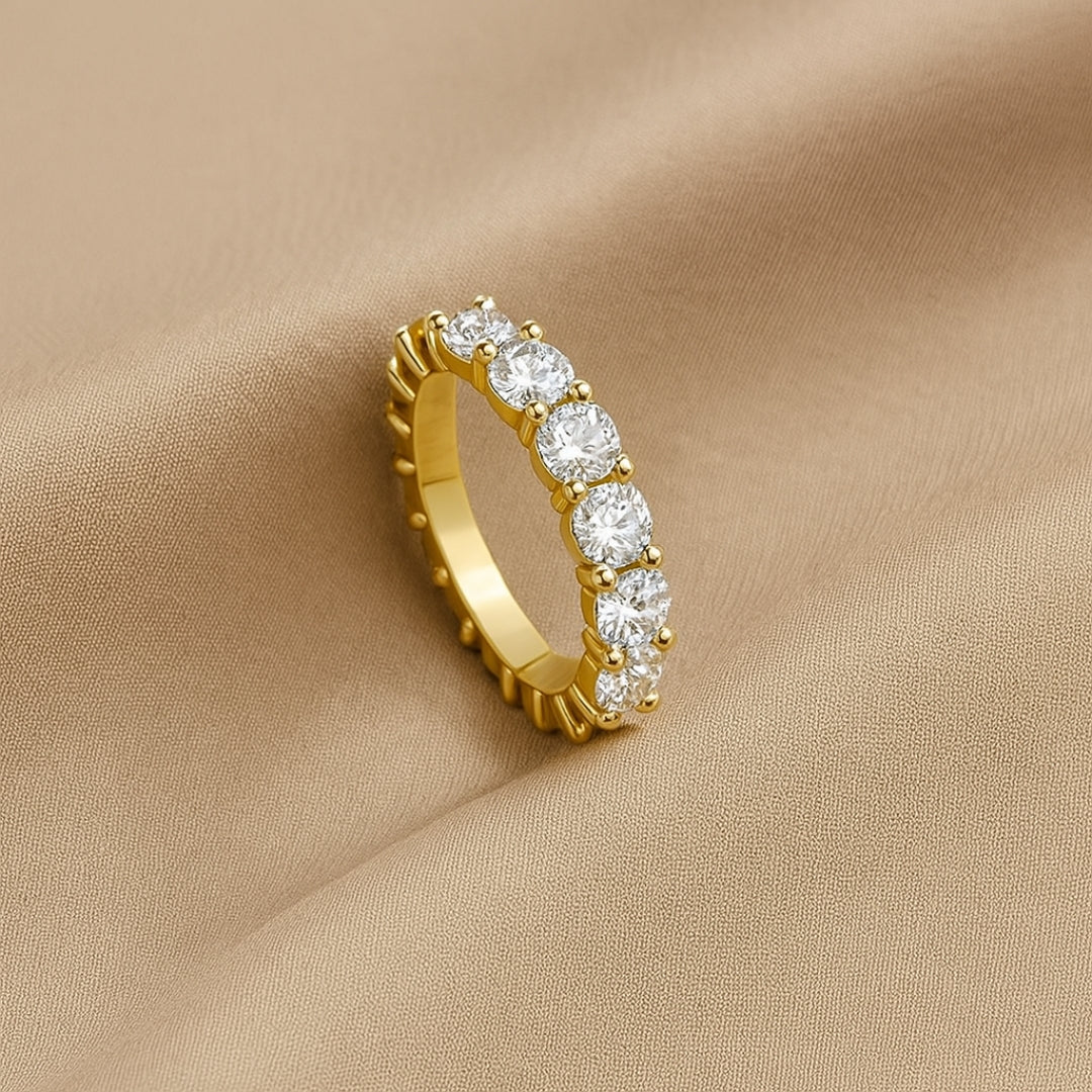 Zirconia Bright Gold Ring
