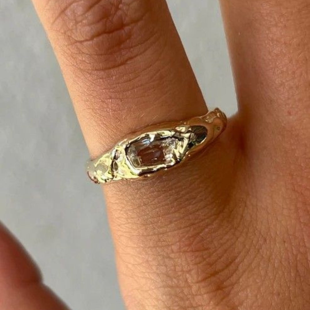 Forged Crystal Vintage Ring