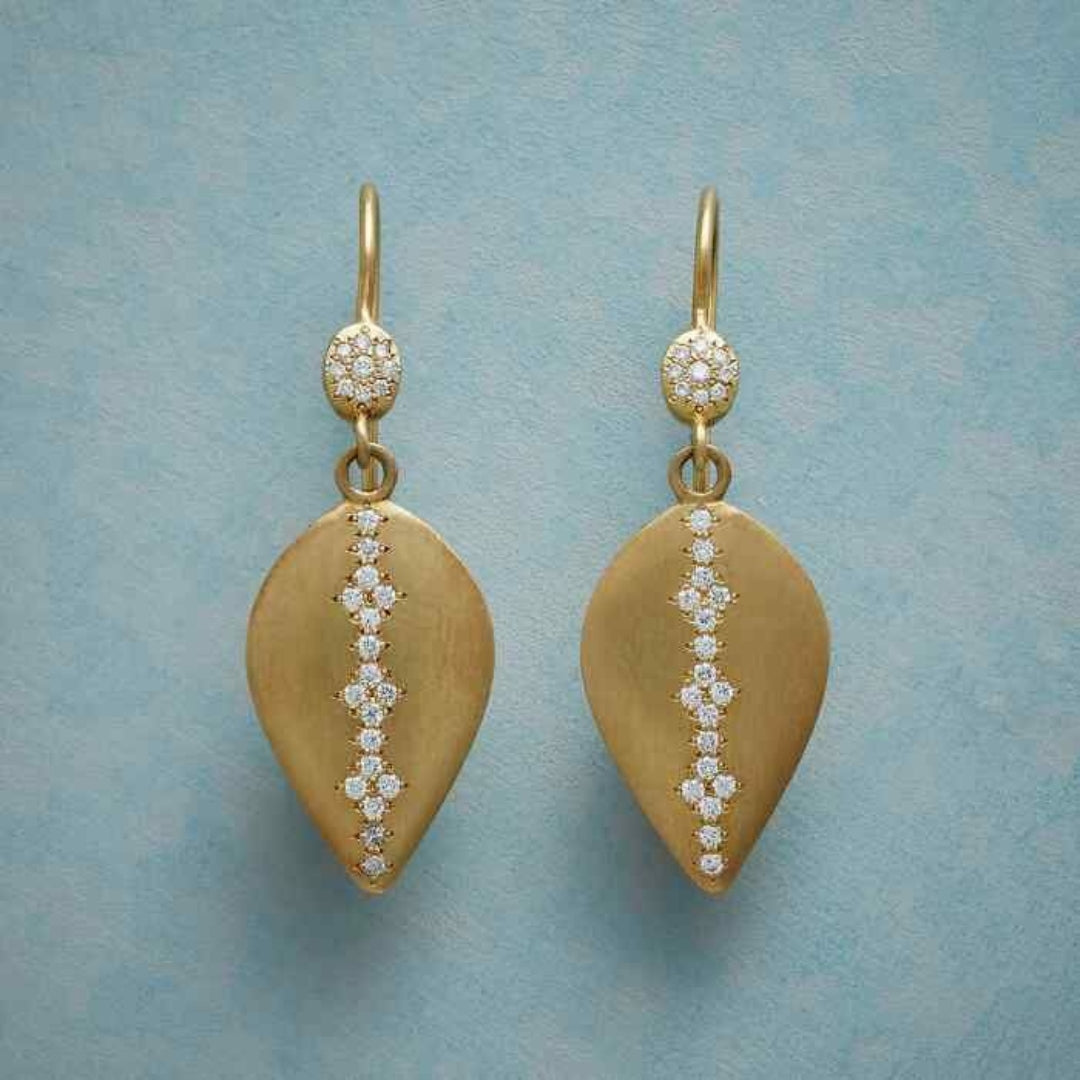 Pointed Gold Plated Earrings