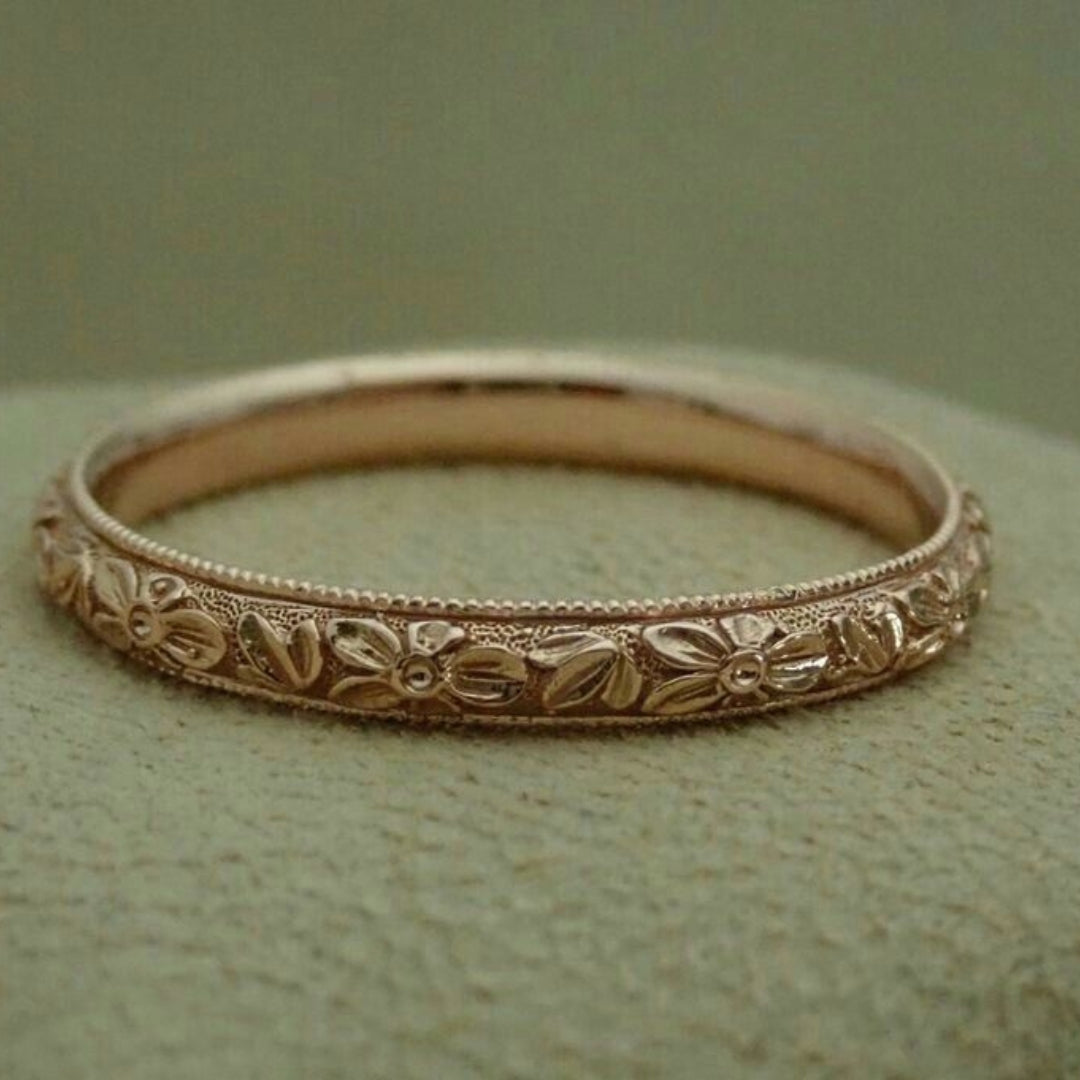 Floral Fine Gold Ring
