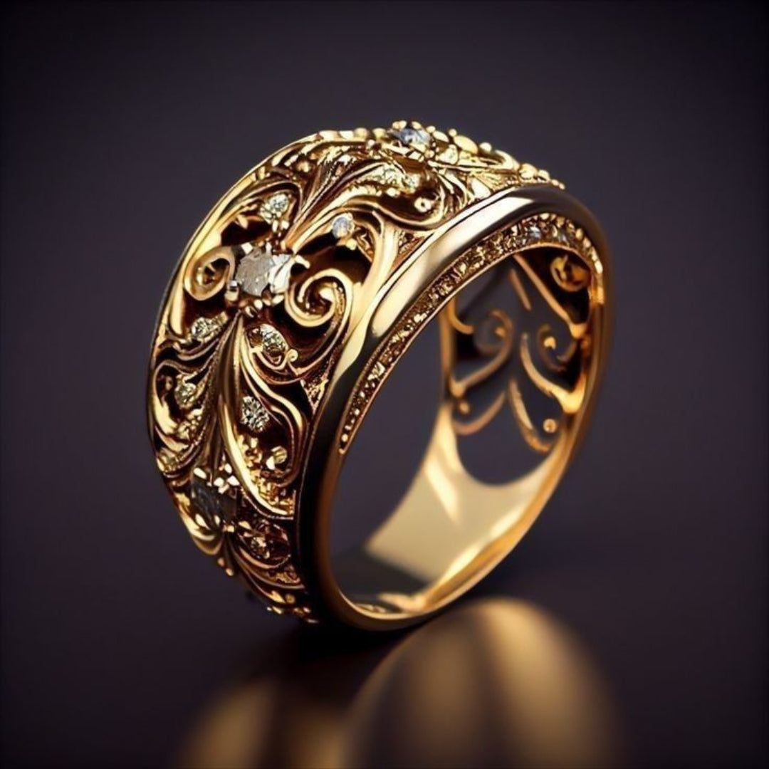 Exotic Gold Hollow Fine Ring
