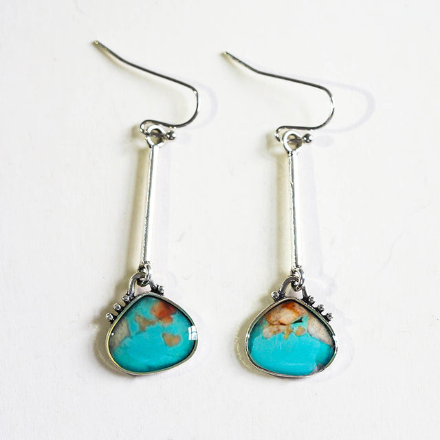 Vintage Earrings with Turquoise Stones