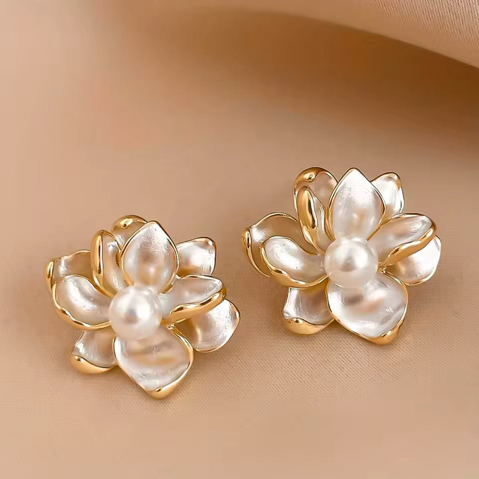 White Blossom Earrings
