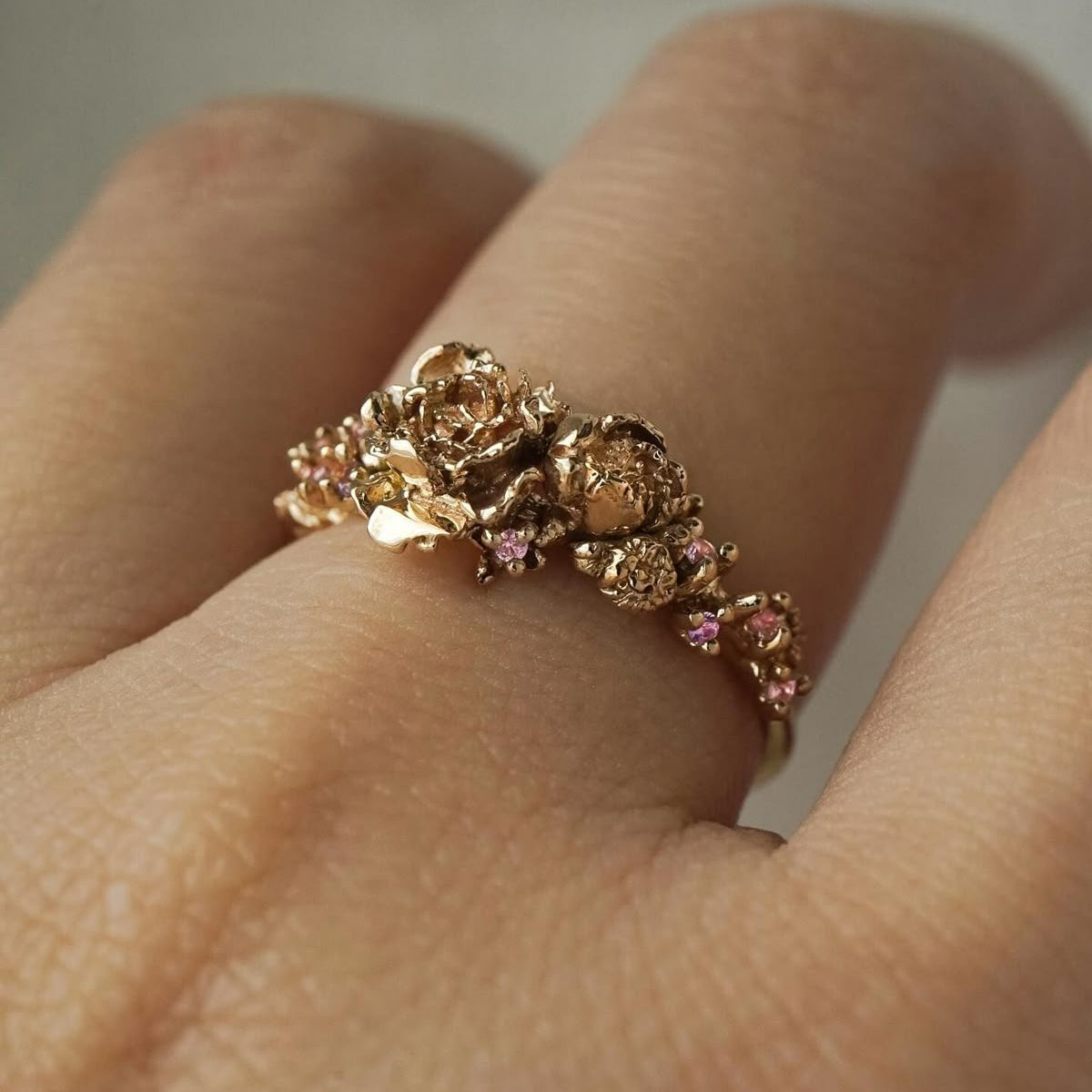 Blossom Forged Gold Ring