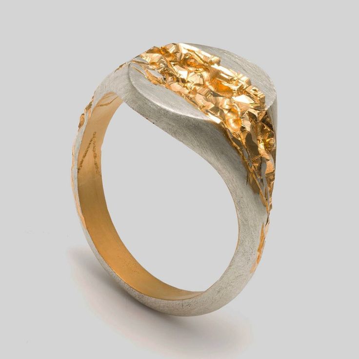 Vintage Gold & Silver Ancient Forged Ring