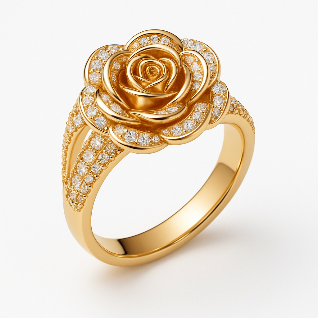 Exotic Rose Gold Zirconia Ring