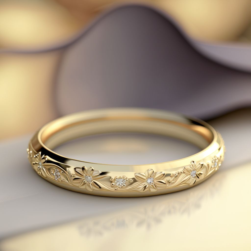 Flower Golden Trail Ring