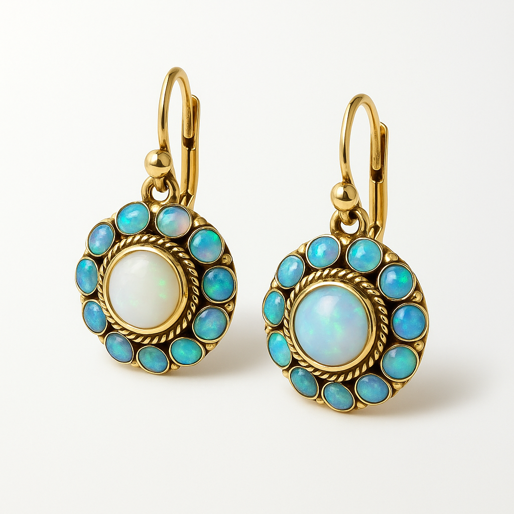 Vintage Estate Opal Earrings