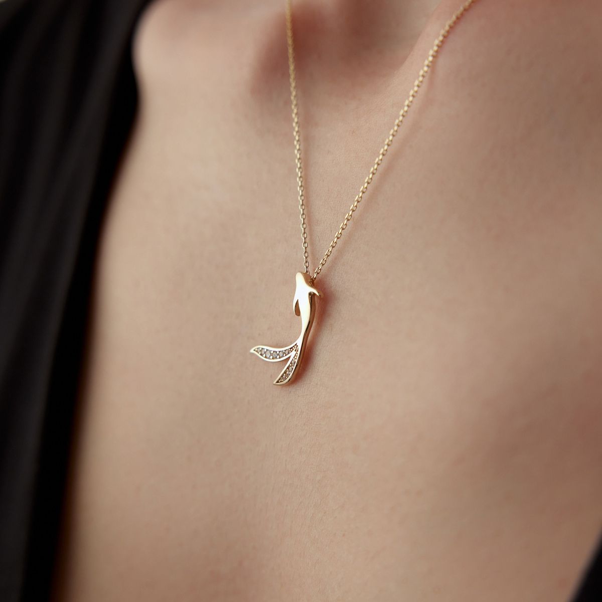 Gold Fish Necklace