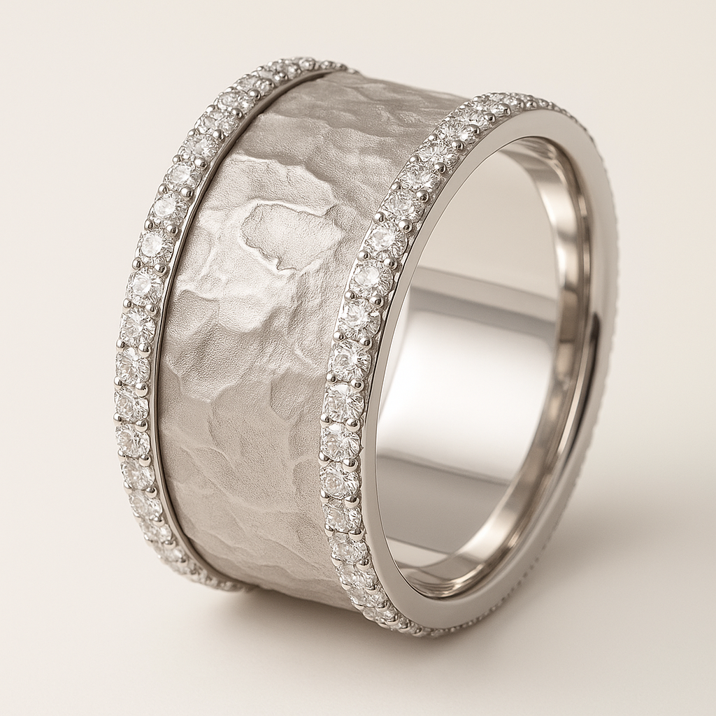 Vintage Silvered Zirconia Ring