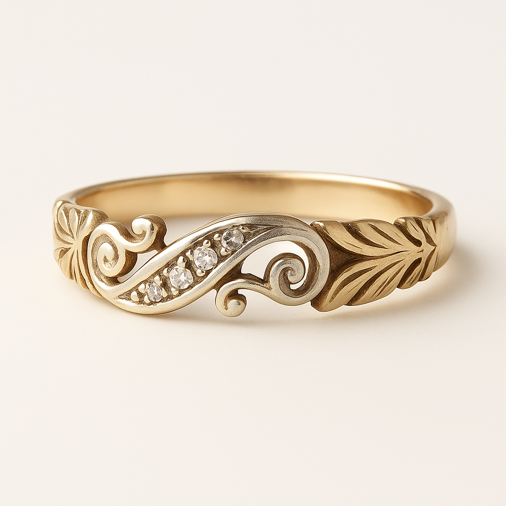 Ivy Golden Zirconia Ring