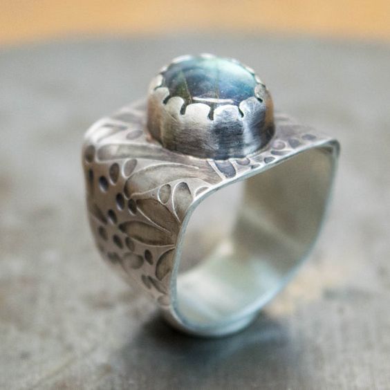 Vintage Silver Labradorite Ring
