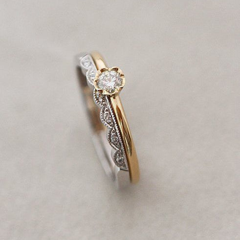 Fine Gold & Silver Crystal Ring