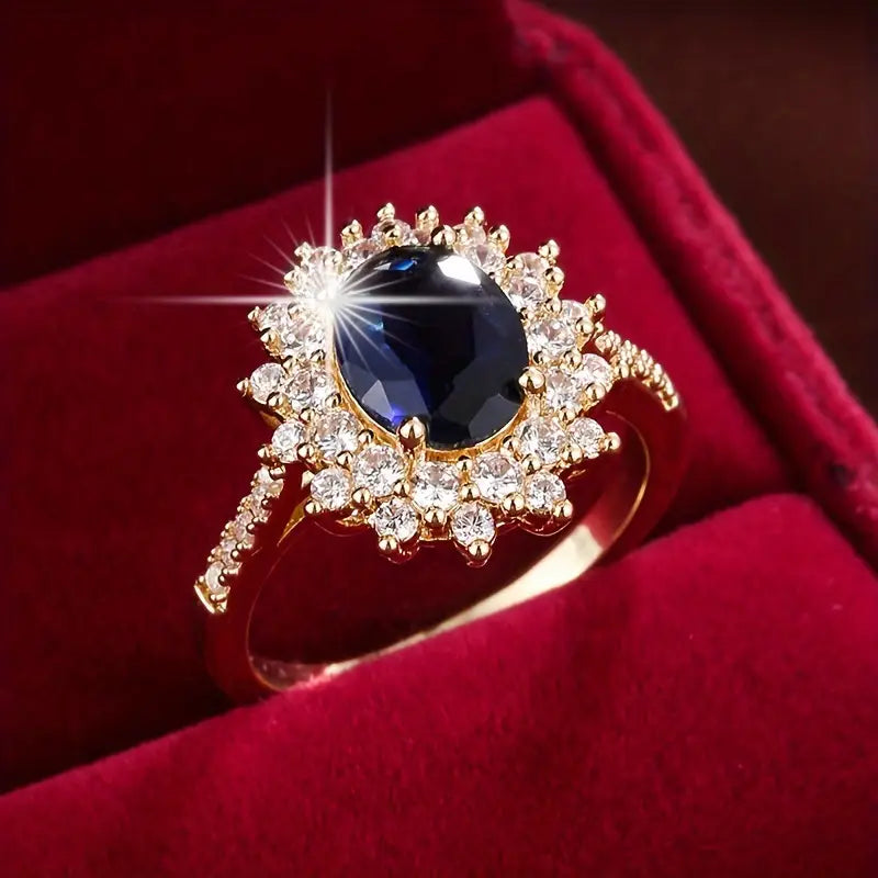 Vionne Exquisite Sapphire and Gold Ring - Timeless Elegance