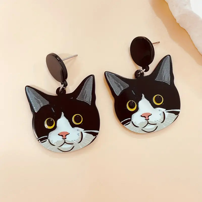 Black Kitty Earrings