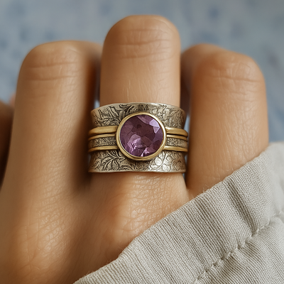 Bohemian Crystal Meditation Ring
