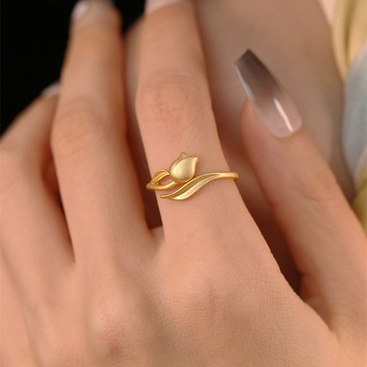 Golden Tulip Fine Ring