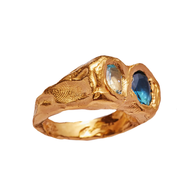 Vintage Forged Golden Ring